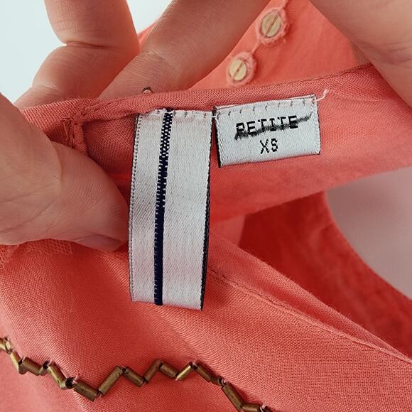 Anthropologie Bl^nk Reveka Embellished Shift Dress XSP London Beaded Fringe Mini - Picture 5 of 13